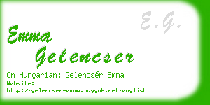 emma gelencser business card